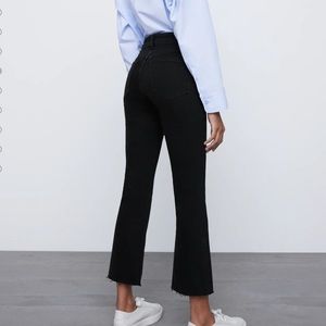 Zara high waisted black jeans